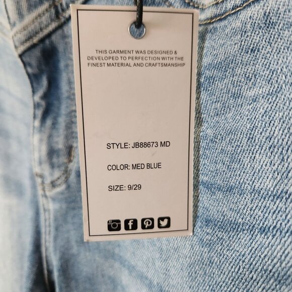 Judy Blue High Rise Front Yoke Retro Wide Leg Denim Jeans Women's Size 9/29 - Picture 5 of 9